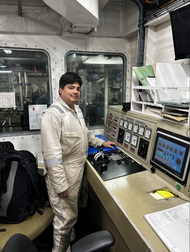 Calvin Peers in the Engine Room